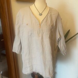Ellen Tracy Beige Blouse